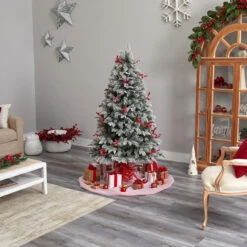 6’ Pre-Lit Flocked Artificial Christmas Tree, Warm Clear LED Lights 14 6’ Pre-Lit Flocked Artificial Christmas Tree, Warm Clear LED Lights -Optimal Christmas Shop dnnl20t3033 5 73864.1680542291