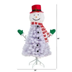 4’ Snowman Artificial Christmas Tree, Unlit -Optimal Christmas Shop dnnl20t3039 4 07197.1681393346