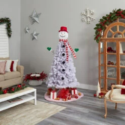 6.5’ Snowman Artificial Christmas Tree, Unlit -Optimal Christmas Shop dnnl20t3041 2 44866.1681393341