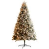 9' Pre-Lit South Carolina Spruce Flocked Artificial Christmas Tree, Clear LED Lights -Optimal Christmas Shop dnnl20t3336 1 26445.1681494692