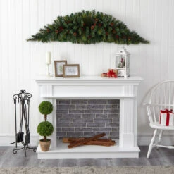 6' Pre-Lit Berries And Pine Cones Artificial Christmas Swag, LED Lights 9 6' Pre-Lit Berries And Pine Cones Artificial Christmas Swag, LED Lights -Optimal Christmas Shop dnnl20w1131 3 80813.1681394053