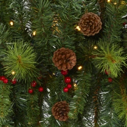 6' Pre-Lit Berries And Pine Cones Artificial Christmas Swag, LED Lights 10 6' Pre-Lit Berries And Pine Cones Artificial Christmas Swag, LED Lights -Optimal Christmas Shop dnnl20w1131 4 57862.1681394053