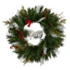 Owl, Pinecones And Berries Artificial Christmas Wreath, 24-Inch, Unlit -Optimal Christmas Shop dnnl20w1277 1 23931.1680067391