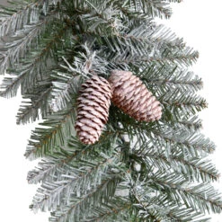 Pre-Lit Diamond Flocked Artificial Christmas Wreath, 36-Inch, Warm White LED Lights -Optimal Christmas Shop dnnl20w1293 7 11586.1681393888