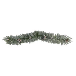 6' X 12" Pre-Lit Artificial Frosted Christmas Garland With Pinecones, Clear LED Light 11 6' X 12" Pre-Lit Artificial Frosted Christmas Garland With Pinecones, Clear LED Light -Optimal Christmas Shop dnnl20w1295 3 28828.1681393891