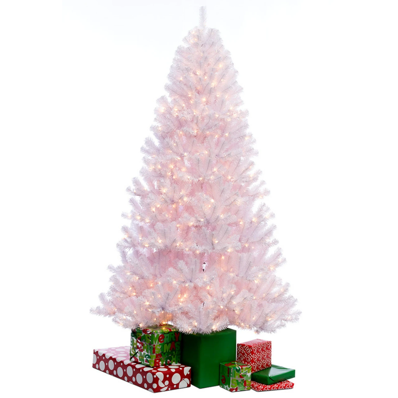 7.5’ X 54” Pre-Lit Full Northern Fir White Artificial Christmas Tree - Clear Lights 4 7.5’ X 54” Pre-Lit Full Northern Fir White Artificial Christmas Tree - Clear Lights - Image 2