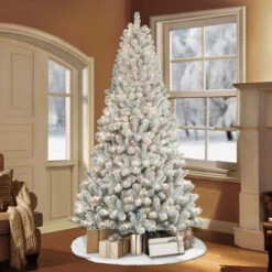 7.5' Pre-Lit Flocked Virginia Pine Artificial Christmas Tree, Clear Lights 5 7.5' Pre-Lit Flocked Virginia Pine Artificial Christmas Tree, Clear Lights -Optimal Christmas Shop dpul 0998 tf75c5 2 43871.1667544733