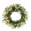 30" Green And Yellow Puleo International Artificial Poppy Floral Spring Wreath -Optimal Christmas Shop dpul 1290 w30 82955.1667578892