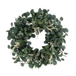 24" Vibrant Puleo International Artificial Eucalyptus Floral Spring Wreath
