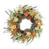 24" Vibrant Puleo International Artificial Dogwood And Poppy And Daisy Floral Spring Wreath