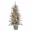 4.5' Pre-lit Potted Flocked Pine Medium Artificial Christmas Tree, Clear Lights -Optimal Christmas Shop dpul 1832 stf45c1 1 24339.1688544147