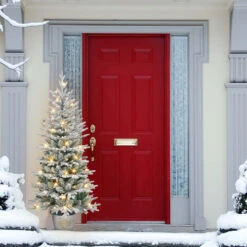 6' Pre-Lit Potted Flocked Pine Artificial Christmas Tree, Clear Lights 9 6' Pre-Lit Potted Flocked Pine Artificial Christmas Tree, Clear Lights -Optimal Christmas Shop dpul 1832 stf60c250 4 87091.1688168547