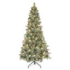 7.5' Pre-lit Medium Pine Artificial Christmas Tree – Warm White LED Lights -Optimal Christmas Shop dpul cbfg t75mg40lw5 1 77623.1667535505