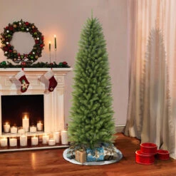 7' Pencil Fraser Fir Artificial Christmas Tree With Stand, Unlit 5 7' Pencil Fraser Fir Artificial Christmas Tree With Stand, Unlit -Optimal Christmas Shop dpul ffpt 70 2 82791.1668756766