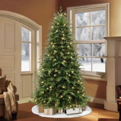 7.5' Pre-Lit Galveston Fir Artificial Christmas Tree, Clear Lights -Optimal Christmas Shop dpul gv 75c8 2 02354.1688471937