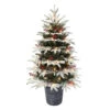 4.5' Pre-lit Potted Flocked Halifax Fir Medium Artificial Christmas Tree, Clear Lights 2 4.5' Pre-lit Potted Flocked Halifax Fir Medium Artificial Christmas Tree, Clear Lights -Optimal Christmas Shop dpul hx pt45c07 1 72240.1688545613