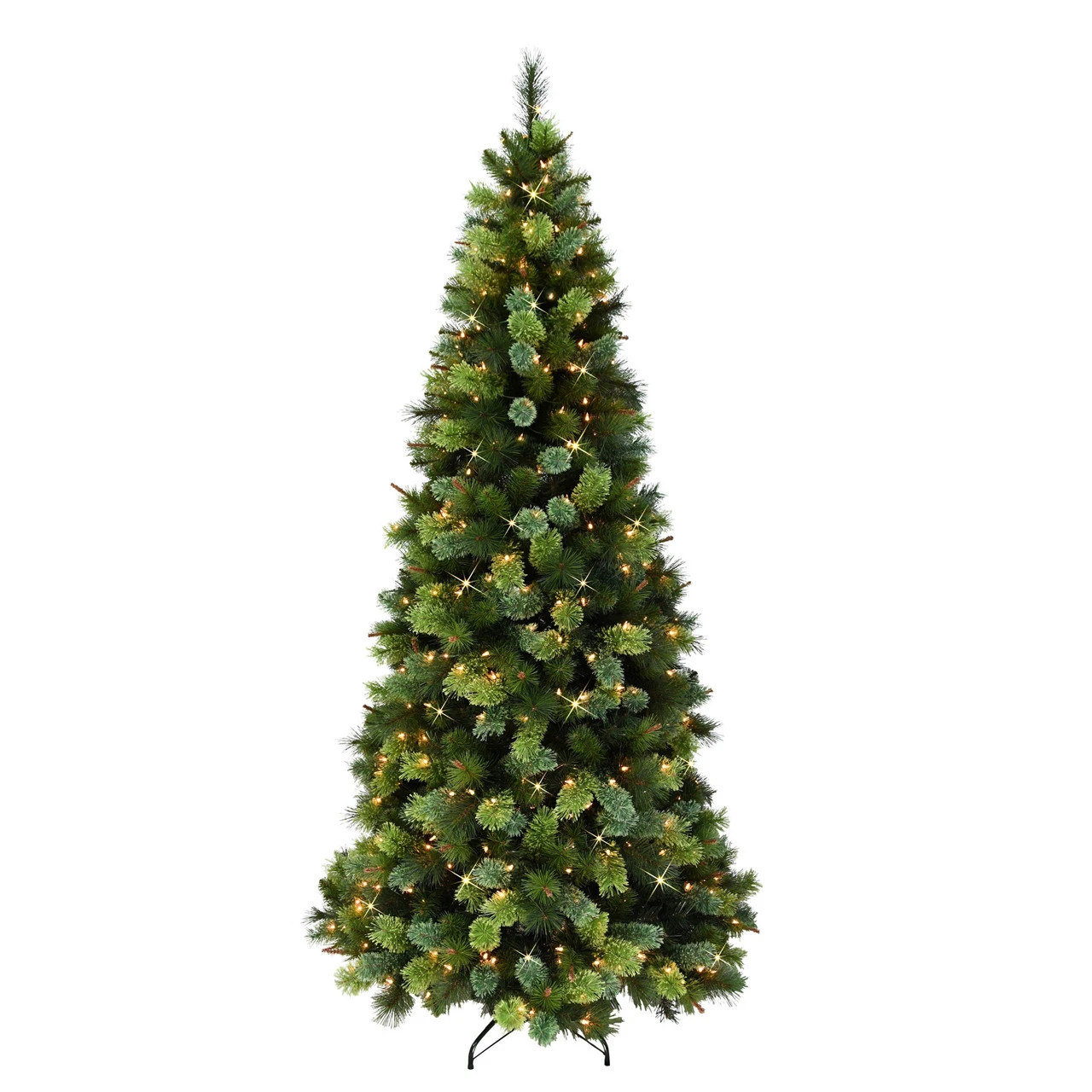 7.5' Pre-Lit Slim Pine Artificial Christmas Tree With Cashmere Tips And Clear Incandescent Lights 3 7.5' Pre-Lit Slim Pine Artificial Christmas Tree With Cashmere Tips And Clear Incandescent Lights