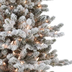 4.5' Pre-lit Flocked Downswept Douglas Fir Full Artificial Christmas Tree, Clear Lights 7 4.5' Pre-lit Flocked Downswept Douglas Fir Full Artificial Christmas Tree, Clear Lights -Optimal Christmas Shop dpul rmddf 45qc25 2 16356.1688545008