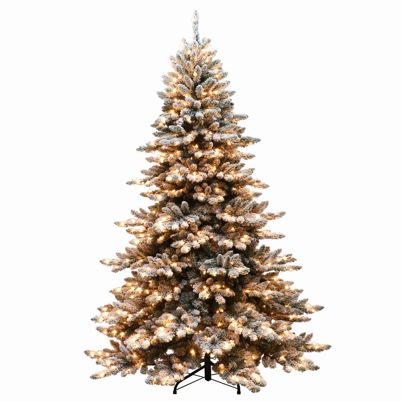 7.5' Pre-lit Royal Majestic Spruce Green Flocked Artificial Christmas Tree – Clear Lights 3 7.5' Pre-lit Royal Majestic Spruce Green Flocked Artificial Christmas Tree – Clear Lights
