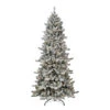 7.5' Pre-Lit Slim Flocked Spruce Artificial Christmas Tree, Clear Lights -Optimal Christmas Shop dpul rmsslf 75c4 1 56670.1667544850