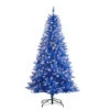 6.5' Pre-Lit Full Blue Artificial Christmas Tree, Clear Lights -Optimal Christmas Shop dpul t9612 65c3 bl 1 76472.1668756790