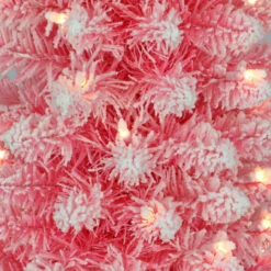 9' Pre-lit Flocked Fashion Pink Pencil Artificial Christmas Tree, Clear Lights 7 9' Pre-lit Flocked Fashion Pink Pencil Artificial Christmas Tree, Clear Lights -Optimal Christmas Shop dpul tpf9612 90c45 pk 3 87402.1688169218
