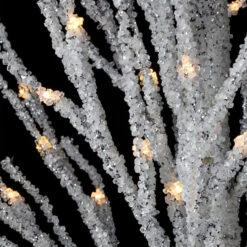 2' Pre-Lit Silver Artificial Christmas Tree, Warm White LED Lights -Optimal Christmas Shop drirb20mtx69189 silv 3 40301.1686600717