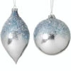 Set Of 6 Blue And Silver Glass Metallic Ice Sequin Ball & Kismet Ornament, 4"-6" -Optimal Christmas Shop drirb mtx56410 blue 1 23674.1667666307