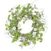 Birch Leaves Artificial Spring Floral Wreath, Green 24-Inch -Optimal Christmas Shop dsele pm1914 52473.1667615518