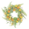 Mini Ranunculus With Sage Artificial Spring Floral Wreath, Yellow 24-Inch -Optimal Christmas Shop dsele pm2141 goog 80209.1667679470