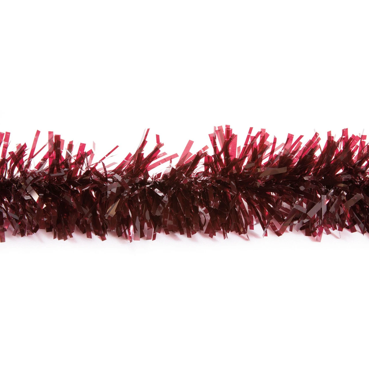 25' Red Metallic Twist Novelty Christmas Garland 3 25' Red Metallic Twist Novelty Christmas Garland
