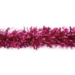 25' X 4" Magenta Twist Tinsel Traditional Christmas Garland - Unlit
