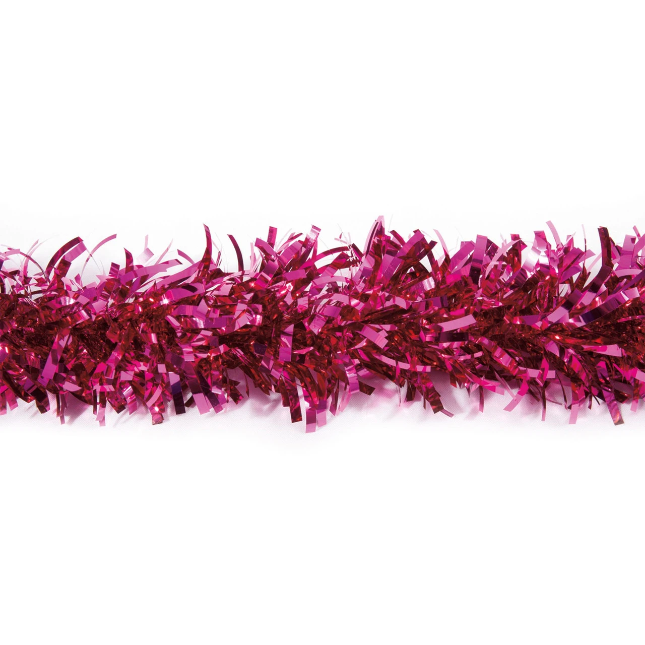 25' X 4" Magenta Twist Tinsel Traditional Christmas Garland - Unlit 3 25' X 4" Magenta Twist Tinsel Traditional Christmas Garland - Unlit
