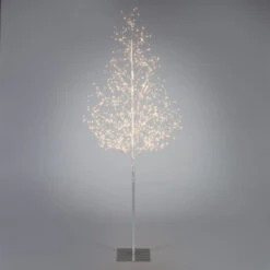 6' Pre-lit Medium Matte Artificial Christmas Tree - Warm White LED Lights