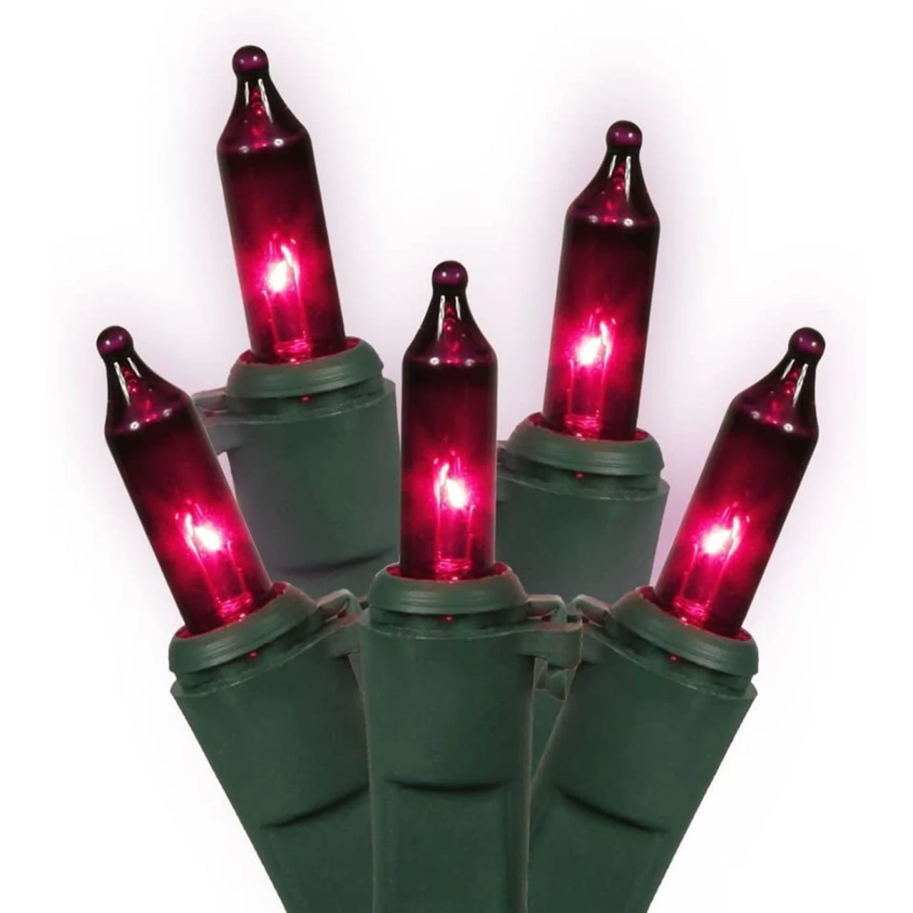 100-Count Purple Mini Christmas Light Set, 50.5 Ft Green Wire 3 100-Count Purple Mini Christmas Light Set, 50.5 Ft Green Wire