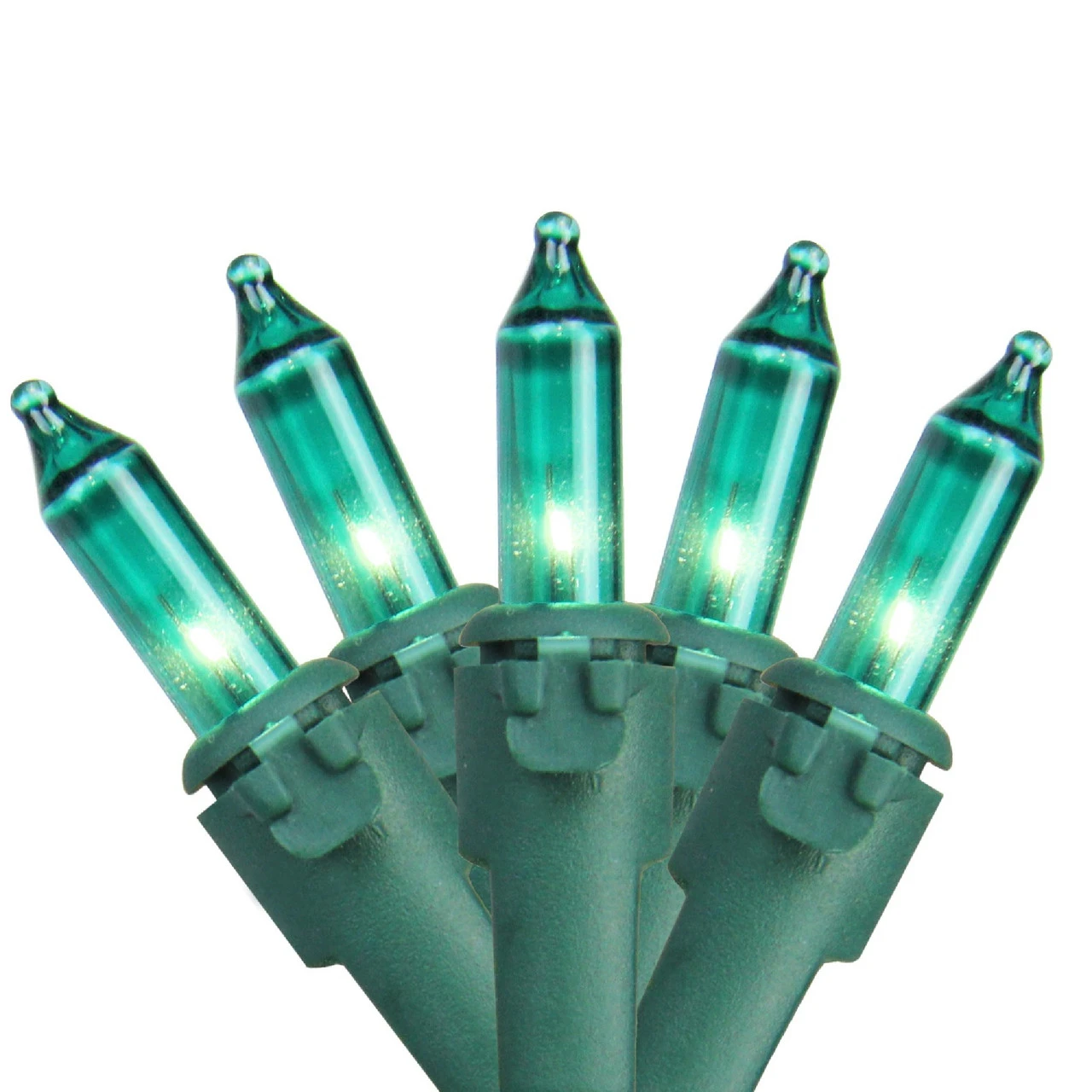 Set Of 100 Teal Green Mini Christmas Lights 4.25" Spacing - 36 Ft Green Wire 3 Set Of 100 Teal Green Mini Christmas Lights 4.25" Spacing - 36 Ft Green Wire