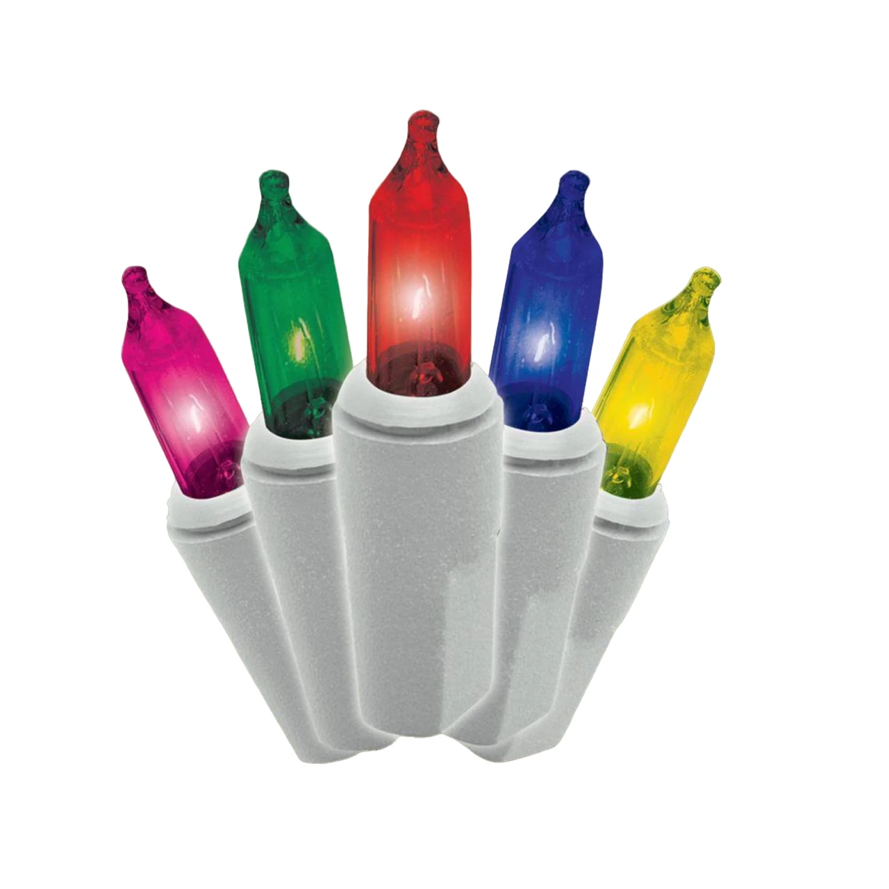 Pack Of 2 Multi-Color Mini Christmas Light Set, 21ft White Wire 3 Pack Of 2 Multi-Color Mini Christmas Light Set, 21ft White Wire