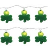 Set Of 10 Irish St. Patrick's Clover Shamrock Novelty Christmas Lights - 11 Ft White Wire -Optimal Christmas Shop dstar 96 570 00 1 14934.1667511262