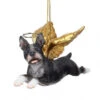 4" Flying Boston Terrier Hand Painted Holiday Ornament -Optimal Christmas Shop dtosc20jh170716 07912.1667615074
