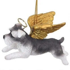 4" Flying Mini Schnauzer Hand Painted Holiday Ornament -Optimal Christmas Shop dtosc20jh170719 5 44202.1667475174