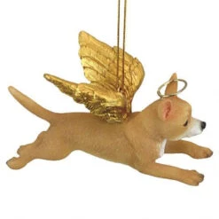 4" Flying Chihuahua Hand Painted Holiday Ornament -Optimal Christmas Shop dtosc20jh170723 3 42716.1667615112