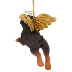 4" Flying Rottweiler Puppy Dog Hand Painted Holiday Ornament -Optimal Christmas Shop dtosc20jh170727 4 14609.1667615118