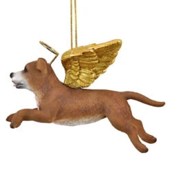 4" Flying Pit Bull Dog Hand Painted Holiday Ornament -Optimal Christmas Shop dtosc20jh170729 5 71163.1667615120