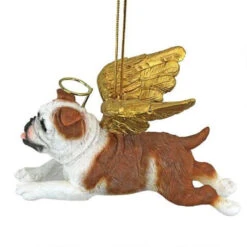 4" Flying Bulldog Puppy Hand Painted Holiday Ornament -Optimal Christmas Shop dtosc20jh170733 3 08486.1667615219