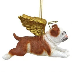 4" Flying Bulldog Puppy Hand Painted Holiday Ornament -Optimal Christmas Shop dtosc20jh170733 5 86456.1667615220