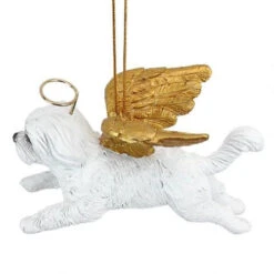4" Flying Maltese Dog Hand Painted Holiday Ornament -Optimal Christmas Shop dtosc20jh170735 3 99791.1667533692
