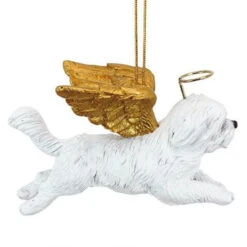 4" Flying Maltese Dog Hand Painted Holiday Ornament -Optimal Christmas Shop dtosc20jh170735 5 57745.1667533693