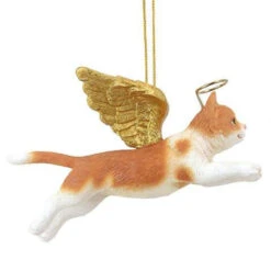 4" Flying Orange Cat Hand Painted Holiday Ornament -Optimal Christmas Shop dtosc20jh170738 5 96414.1667615225