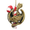 4" Gold And Red Dragon With A Sweet Tooth Ornament -Optimal Christmas Shop dtosc cl5801 1 05830.1667564503