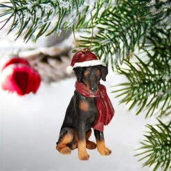 3.5" Doberman Pinscher Dog Christmas Ornament 6 3.5" Doberman Pinscher Dog Christmas Ornament -Optimal Christmas Shop dtosc jh576309 2 46464.1667572347